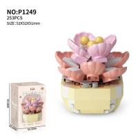Bloques de Construcción de Cactusas Flor Eterna Bonsái Árbol Jardines Románticos Ladrillos DIY - details 13