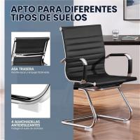 Juego de 2 Silla de Oficina Silla Blanca Silla de Recepción Silla para Conferencia Sala de Estar Silla de Trabajo 2 Unidades - details 16