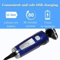 Afeitadora eléctrica 4 en 1 para hombre, recortadora 3D flotante, carga rápida USB, recortadora de barba portátil - details 4