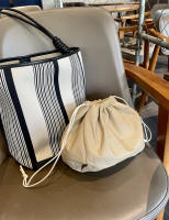Bolso de Mujer de Lona a Rayas Bolso de Hombro Grande Capacidad Bolso Informal para las Axilas - details 0
