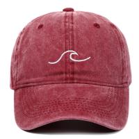 Béisbol bordado ondulado para hombres y mujeres Color sólido p, lavado, estilo, hip hop, simple - details 2