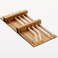 Pajitas de vidrio transparente, 4 pajitas reutilizables lavables resistentes al calor y 1 cepillo para pajitas, pajitas para batidos, cócteles y bebidas, utensilios - details 0