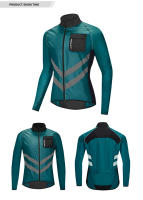 WOSAWE Chaqueta de Ciclismo Visibilidad Alta, Multifuncional, A Prueba de Viento, Secado Rápido, Manga Larga, Cuello Mandarín - details 8