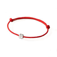Pulseras de Cuerda Roja de Plata de Ley 925 para Mujer, joyería de Hilo Rojo with Flores, 20cm, Max - details 0