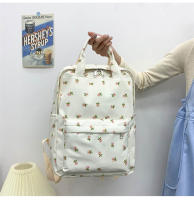 Mochila escolar fresca para mujer, literaria y artística, versátil, con flores informales, para niña y estudiante, novedad de 2024 - details 2