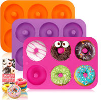 Molde de silicona con 6 cavidades para donas, moldes 3D para hornear pasteles, magdalenas, gelatina, galletas, pastelería, cocina - details 2