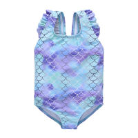 Traje de Baño de Dos Piezas Estampado de Sirena Ajuste Delgado para Niñas Ropa de Surf para Niños - details 4