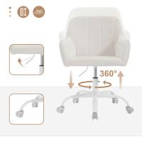 Ruedas, Silla Ergonómica de Estudio, Altura Ajustable, Silla Escritorio para Oficina y Dormitorio, Terciopelo, - details 2