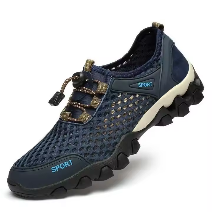 Zapatos deportivos de malla de verano para hombre, zapatos antideslizantes ligeros y transpirables a la moda para montañismo, zapatos informales para correr y viajes al aire libre - 1