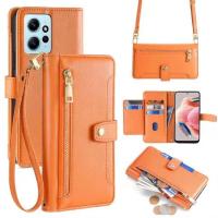 Funda de teléfono de cuero magnética multifuncional para Redmi Note 12, funda protectora de moda con cremallera, 4G - details 9