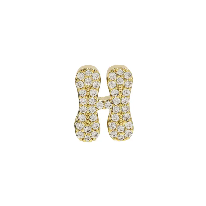 Pulseras personalizadas con 26 letras en inglés, pulseras con nombre de circonita de cristal, pulseras con letras deslizantes DIY, joyería de cumpleaños - 1