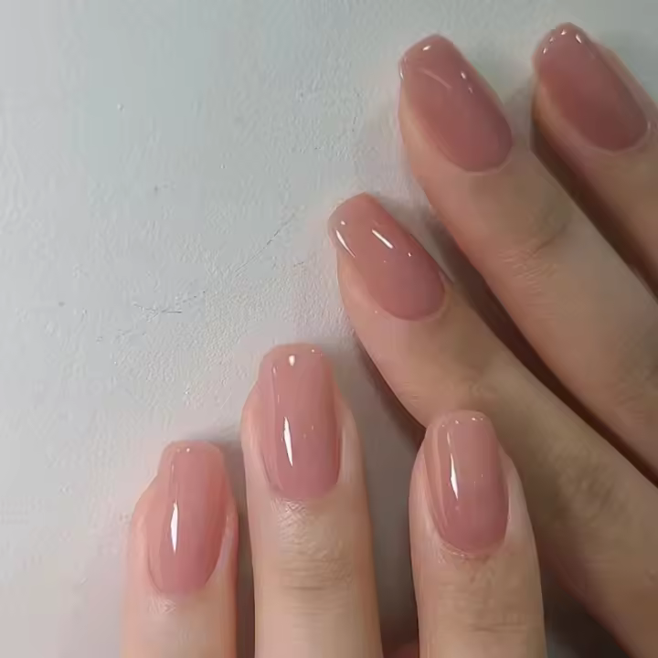 Uñas postizas cuadradas cortas, 24 piezas de color sólido con 1 pieza de gel y 1 lima de uñas, combos de uñas postizas de acrílico. - 1