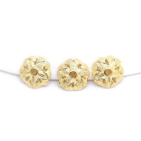 Tapas de cuentas de copos de nieve de latón de Color dorado de 18K, accesorios de alta calidad para manualidades, materiales para hacer joyas, sitio web oficial de Rosediy - details 15
