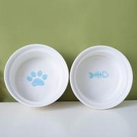 Colorful Cat Bowl Ceramic Cervical Protection Pet Feeding Bowl High Foot Diagonal Double Bowl Water Bowl For Drinking Feeding - details 5