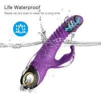 Vibrador de empuje de conejo para mujeres y adultos, estimulador de clítoris telescópico automático, masturbación femenina, Juguetes sexuales, 2022 - details 7