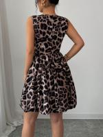 Vestido de Mujer Verano 2025 Estampado de Leopardo con Flores 3D en Relieve - details 2