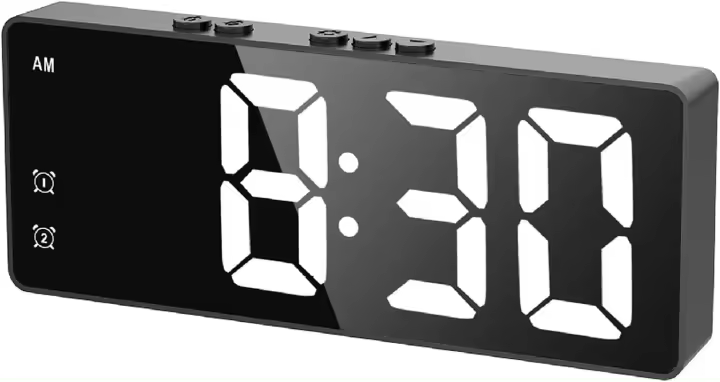 Reloj Despertador Digital Ajustable de Luz Ideal para Uso en Casa y Viajes Conector de Alta Calidad - 1