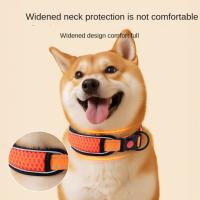 Collar de perro reflectante transpirable de seguridad nocturna, diseño antiestrangulamiento de nailon, Collar para mascota, cómoda y suave cuerda de tracción para viaje - details 12