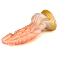 Silicona líquida de colores mezclados, gran simulación con forma irregular, tapón anal vestibular, pene falso para productos de mujer - details 19