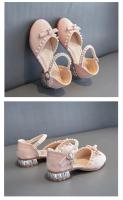 Sandalias de princesa para niños y niñas, zapatos de cuero de tacón alto con suela suave y lazo antideslizante, novedad de verano, 2024 - details 11