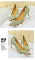 9219-A22K Zapatos planos de banquete sexis con diamantes de agua puntiagudos para boda a la moda, tacones altos de aguja de verano - details 9