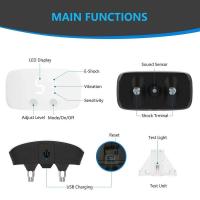 Perros de entrenamiento antiladridos IP67, pitido de vibración de descarga eléctrica, Collar automático antiladridos para perros, accesorios recargables para perros - details 2