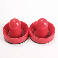 Juego de 2 empujadores de fieltro de mesa de Hockey de aire de 75mm con Goalies de mazo de Puck de 63mm - details 4