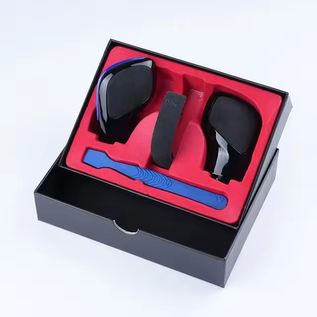 Kit de Partes de Embrague de Cambio de Palanca de Perilla Cromada para VW Golf 6 7 R GTI Passat B7 B8 CC R20 Jetta MK6 GLI Cubierta Lateral de Cuero Azul y Rojo - 1