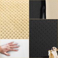 BAKAJI Escalera para mascotas con 4 peldaños y rodillos, revestimiento extraíble de tejido acanalado, rampa para gatos y perros mayores, escalera acolchada de espuma de alta densidad (beige) - details 3