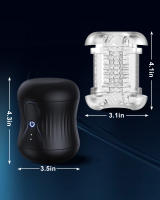 Masajeador AV para hombres, masturbadores masculinos de extremo abierto, Copa 3D, túnel, bolsillo, coño, Stroker con 10 modos de vibración - details 6