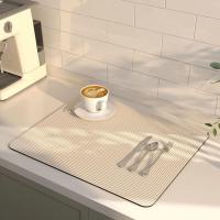 Alfombrilla de drenaje antideslizante, almohadilla de drenaje duradera, de diatomita creativa, de secado rápido, suave y absorbente, para mesa de cocina - details 1