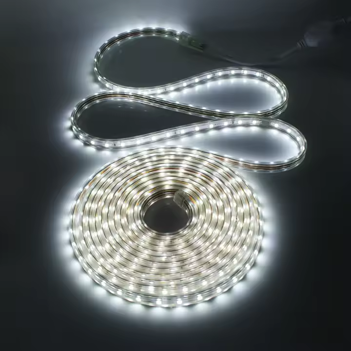 GAHADA Tira de LED Flexible 220V 60LEDs/m Iluminación y Decoración Impermeable con Enchufe de Interruptor EU - 1