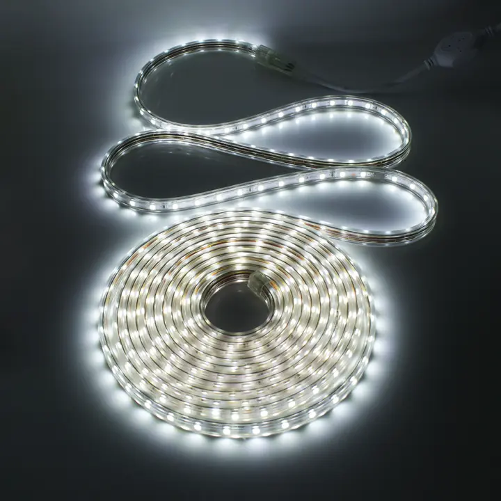 GAHADA Tira de LED Flexible 220V 60LEDs/m Iluminación y Decoración Impermeable con Enchufe de Interruptor EU - 1
