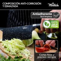 Batería de Cocina de Aluminio con Antiadherente |   8 Piezas Callao + 5 Cuchillos Inoxidables con Pelador de Verduras y Tijeras, Ollas/Sartenes para Todas las Cocinas, Incluso Inducción - details 6