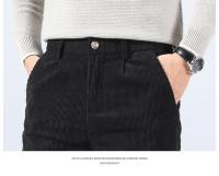 Pantalones de Corduroy para Hombres Ajuste Delgado, Elástico, Moda de Negocios y Trabajo para Primavera Otoño - details 25