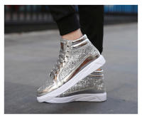 Zapatos deportivos de punta redonda para hombre, botas versátiles informales brillantes para escenario, ropa de calle al aire libre, zapatos de Skateboarding para niños - details 19