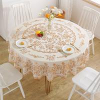 4/6/8/10 Seater Mantel Table Cloth Round Dining Table Cover Waterproof Oil Proof Tablecloth - details 3