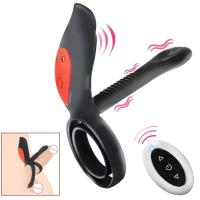 Empaque privado Sexy 10 Frecuencia Erección duradera Próstata Masaje vaginal Vibrador Pezones Estimulador de clítoris Anillo dual Vibrante - details 11