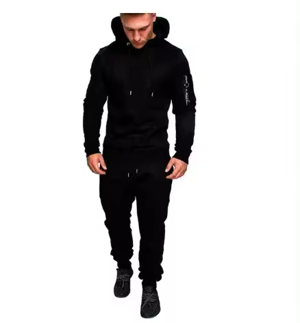 Conjunto Deportivo de Dos Piezas para Hombres Sudadera Táctica de Capucha y Pantalones de Fitness Cálido y Transpirable Estilo Casual de Jogging - 1