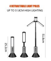 Linterna de camping multifuncional 2 en 1 recargable y retráctil Linterna de camping con gancho Luces de trabajo de emergencia para exteriores - details 6