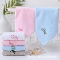 Toalla de algodón para niños, toalla cuadrada de dibujos animados de color sólido, suave, absorbente, para saliva, para bebés y niños pequeños - details 8