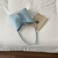 Bolso de cubo con lazo coreano para mujer, bolso de ocio Y2k con lazo para axila, bolso de hombro dulce de cuero Pu - details 16