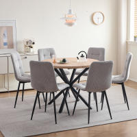 EGOONM-Sillas de comedor de tela de pana acolchadas, tapizadas, patas de Metal para balcón, restaurante y comedor, 4 unidades - details 3