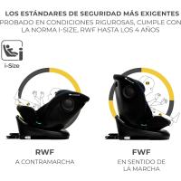 Silla de coche ajustable I-SIZE 40-150 cm con Isofix Asiento de bebé para niños Negro 360º - details 1