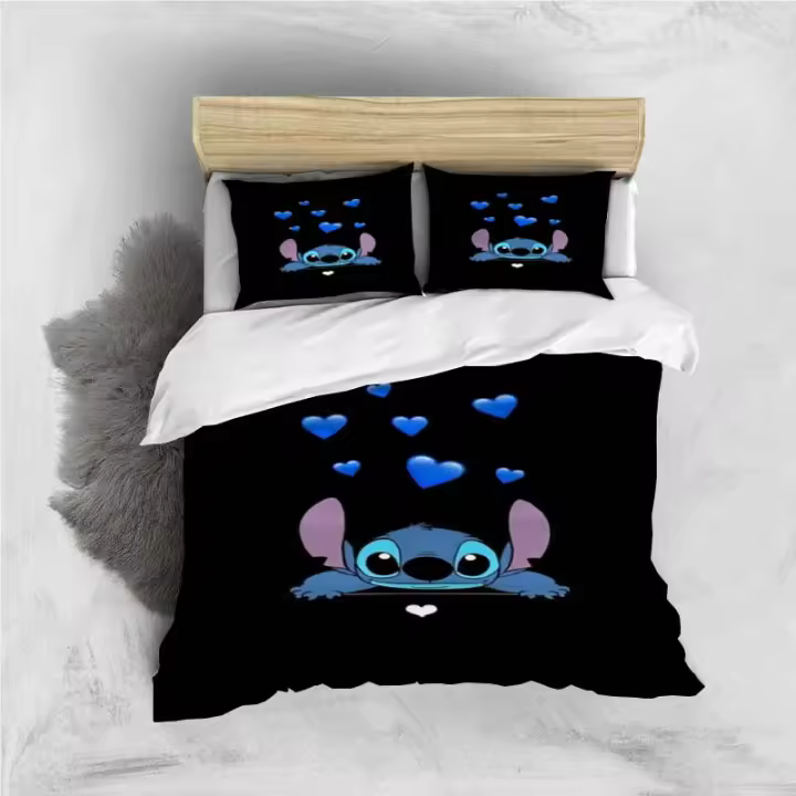 Juego de cama con funda de punto de Anime, edredón, ropa de cama individual, doble, tamaño Queen, regalo para niños y niñas - 1