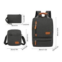 Conjunto de mochila de 3 piezas para hombre y mujer, bolso de hombro para ordenador portátil, bolsillo pequeño para viaje, escuela - details 28
