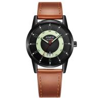 Relojes baratos de marca XINEW genuinos de lujo de primera calidad para niños, reloj de cuarzo con fecha y correa de Cuero Simple a la moda negra, reloj Erkek Barato Saat Relogio Masculino - details 13