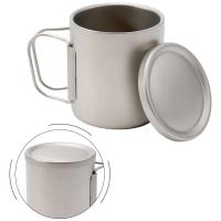 Taza de té y café cubiertas con agua de titanio de doble pared para exteriores, villa para acampar al aire libre - details 19