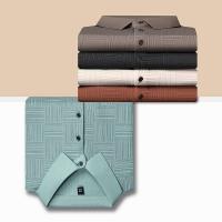 Polo de negocios informal con estampado nuevo para hombre, top de manga corta cómodo y transpirable, 2024 - details 2