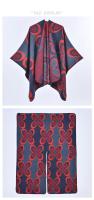 Nuevo estilo de cárdigan tipo chal grueso y cálido con abertura para mujer, ropa exterior, chal cálido para oficina - details 2